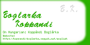 boglarka koppandi business card